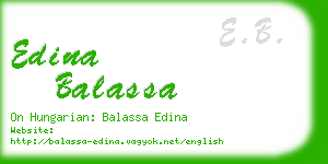 edina balassa business card